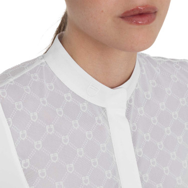 Polo de concours femme avec inserts en tulle Equestro