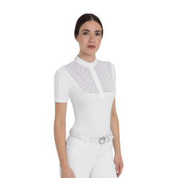 Polo de concours femme avec inserts en tulle Equestro