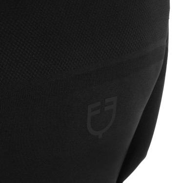 Polo d’entraînement femme en maille technique zippée Equestro