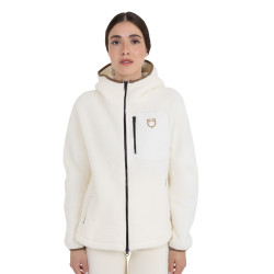 Sweat à capuche zippé femme en polaire teddy Equestro