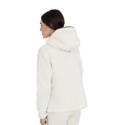 Sweat à capuche zippé femme en polaire teddy Equestro