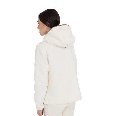 Sweat à capuche zippé femme en polaire teddy Equestro