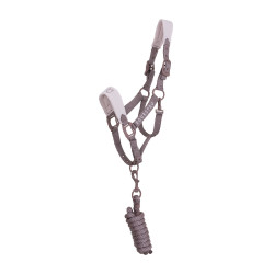 Licol technique avec double réglage et boucles revêtues de caoutchouc Equestro Antler / violet feutré Licol technique avec double réglage et boucles revêtues de caoutchouc Equestro Antler / violet feutré
