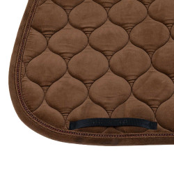 Tapis de selle de saut effet daim avec strass Equestro