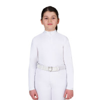 Polo de concours fille avec inserts en micromesh Equestro