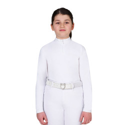 Polo de concours fille avec inserts en micromesh Equestro