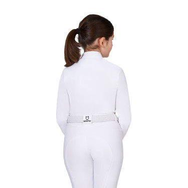 Polo de concours fille avec inserts en micromesh Equestro