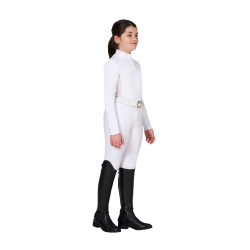 Polo de concours fille avec inserts en micromesh Equestro