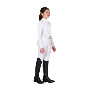 Polo de concours fille avec inserts en micromesh Equestro