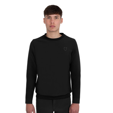 Sweat-shirt technique homme col rond avec inserts en micro mesh Equestro
