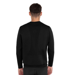 Sweat-shirt technique homme col rond avec inserts en micro mesh Equestro