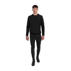 Sweat-shirt technique homme col rond avec inserts en micro mesh Equestro