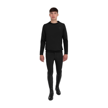 Sweat-shirt technique homme col rond avec inserts en micro mesh Equestro