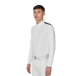 Polo de compétition homme à manches longues inserts en mesh Equestro