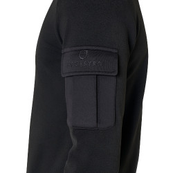 Sweat-shirt homme à col montant en polaire fermeture éclair 3/4 Equestro