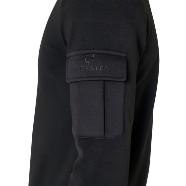 Sweat-shirt homme à col montant en polaire fermeture éclair 3/4 Equestro