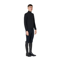 Sweat-shirt homme à col montant en polaire fermeture éclair 3/4 Equestro