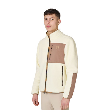 Sweatshirt homme en polaire teddy avec poche frontale Equestro