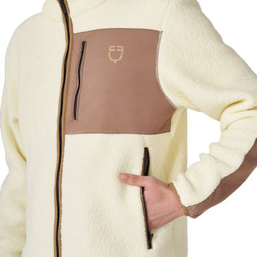 Sweatshirt homme en polaire teddy avec poche frontale Equestro