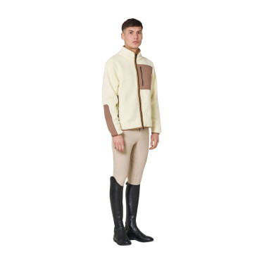 Sweatshirt homme en polaire teddy avec poche frontale Equestro