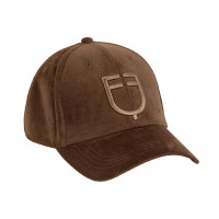 Casquette unisexe de baseball en tissu effet velours Equestro
