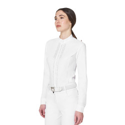 Polo de concours femme chemise avec strass Equestro