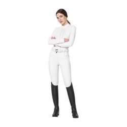 Polo de concours femme chemise avec strass Equestro