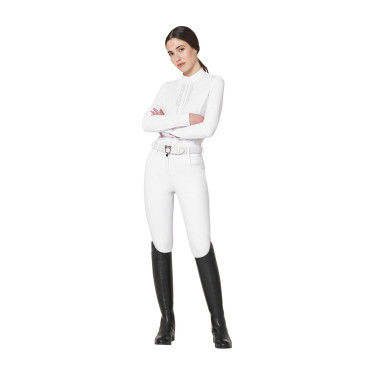 Polo de concours femme chemise avec strass Equestro