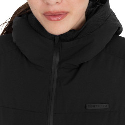 Doudoune femme à capuche Equestro Noir