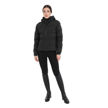 Doudoune femme à capuche Equestro Noir