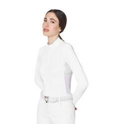 Polo de concours femme basique avec inserts en mesh Equestro