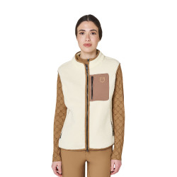 Veste femme en polaire teddy avec poche frontale Equestro