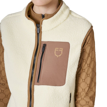 Veste femme en polaire teddy avec poche frontale Equestro