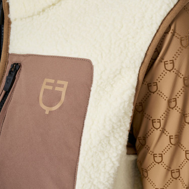 Veste femme en polaire teddy avec poche frontale Equestro