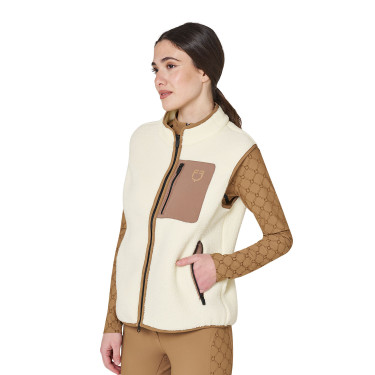 Veste femme en polaire teddy avec poche frontale Equestro