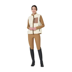 Veste femme en polaire teddy avec poche frontale Equestro