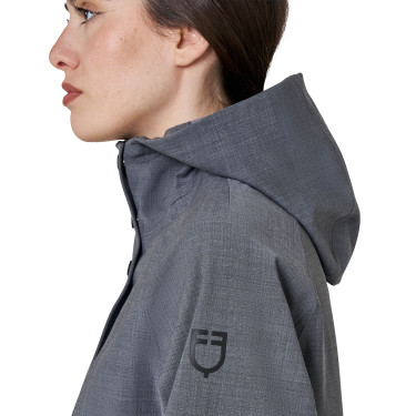 Veste Softshell femme long en mélange de laine avec ouverture arrière Equestro Veste Softshell femme long en mélange de laine avec ouverture arrière Equestro