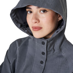 Veste Softshell femme long en mélange de laine avec ouverture arrière Equestro Veste Softshell femme long en mélange de laine avec ouverture arrière Equestro