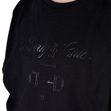 T-shirt fille Sporty & Chic en coton Equestro T-shirt fille Sporty & Chic en coton Equestro