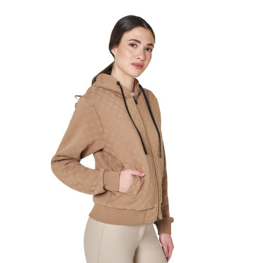 Sweat à capuche femme monogramme Equestro Sweat à capuche femme monogramme Equestro