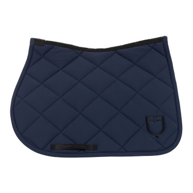 Tapis de selle de saut avec matelassage en losanges et logo brodé Equestro