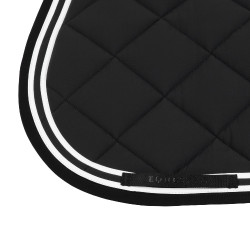 Tapis de saut Double Stripes en tissu technique Equestro Noir