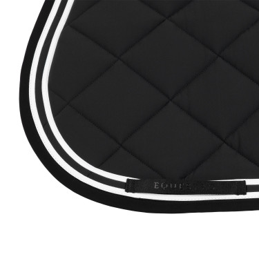 Tapis de saut Double Stripes en tissu technique Equestro Noir