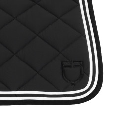 Tapis de saut Double Stripes en tissu technique Equestro Noir