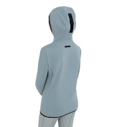 Sweat polaire zippé unisexe pour enfants Equestro Gris ardoise