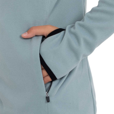 Sweat polaire zippé unisexe pour enfants Equestro Gris ardoise