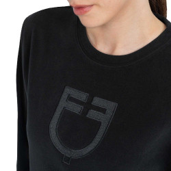 Sweatshirt femme col rond en polaire Equestro