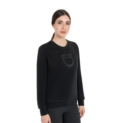 Sweatshirt femme col rond en polaire Equestro