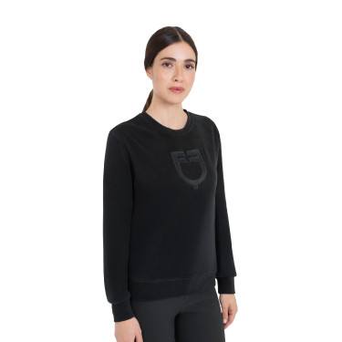 Sweatshirt femme col rond en polaire Equestro