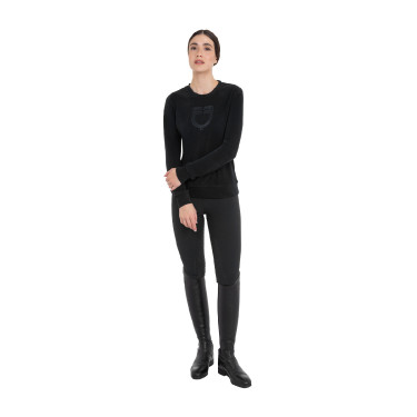 Sweatshirt femme col rond en polaire Equestro